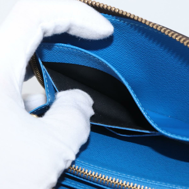 【日本直送】路易威登 Monogram Yayoi Kusama Zippy 錢包 藍色 M60448 LV Auth 168048SAV-22