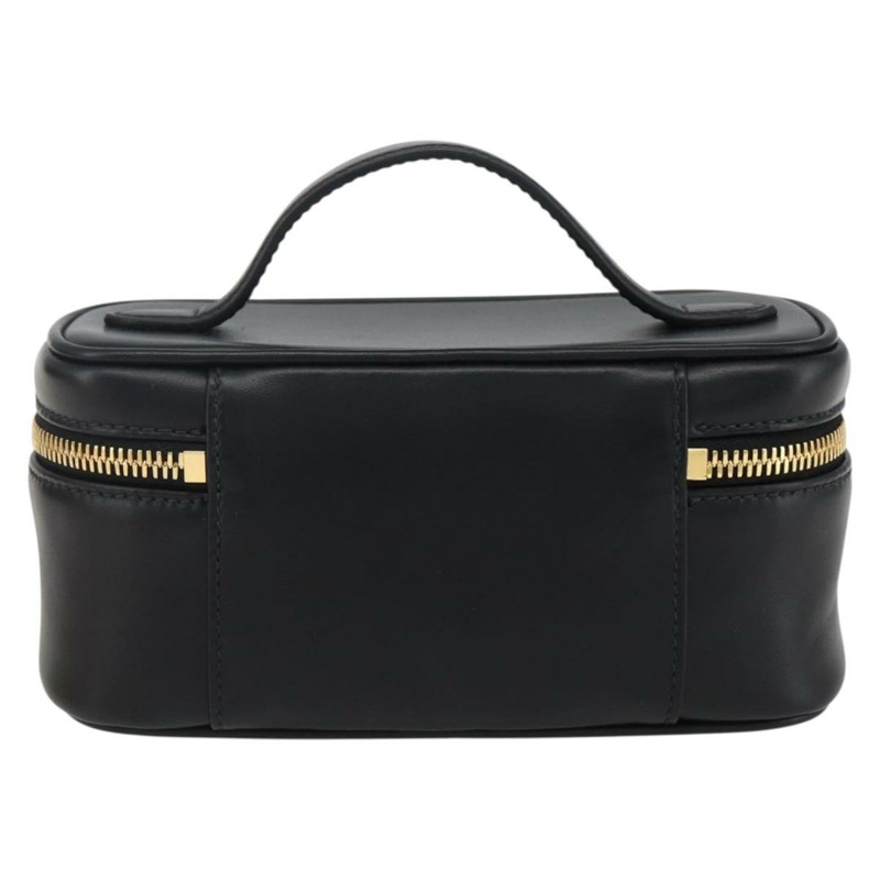 【日本直送】Miu Miu 音箱收納包/化妝包/皮革黑色金色正品 161324M-1