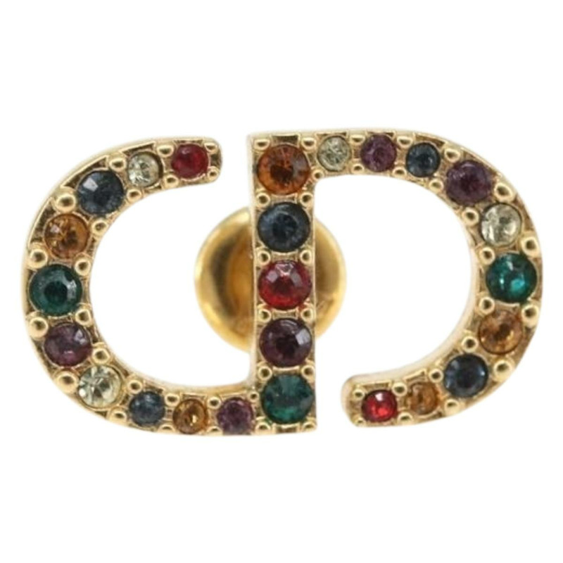 【日本直送】Christian Dior 鑲鑽耳環 金屬金 正品 168258M-1