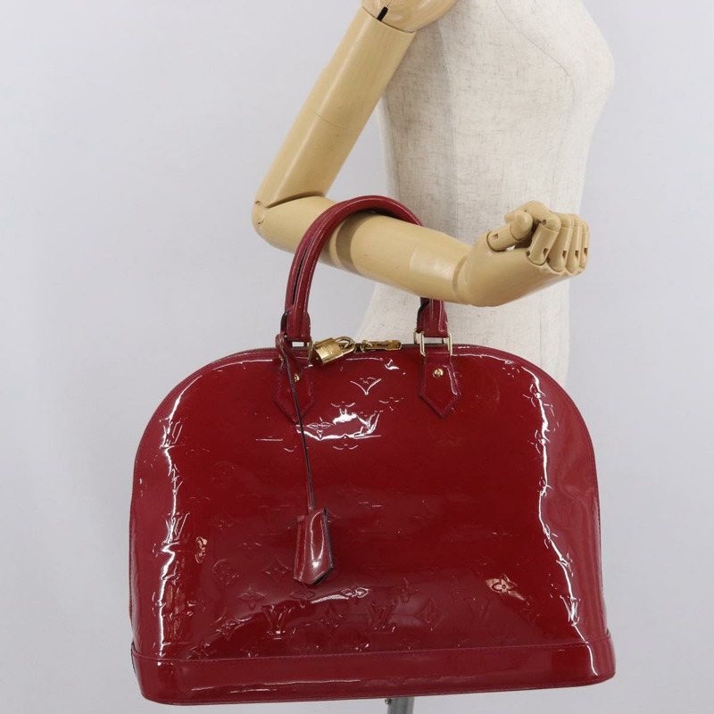 【日本直送】路易威登 Monogram Vernis Alma GM 包 Rose Andian M91772 LV 正品 BA10815-21