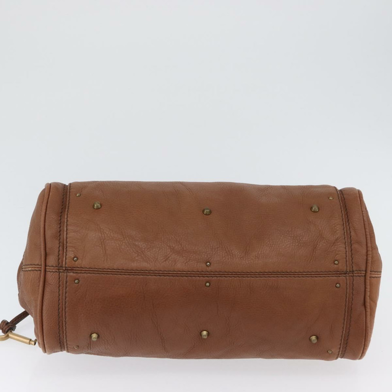 【日本直送】Chloe Paddington 手提包 皮革 棕色 金銀色 正品 BA10764SAV-4