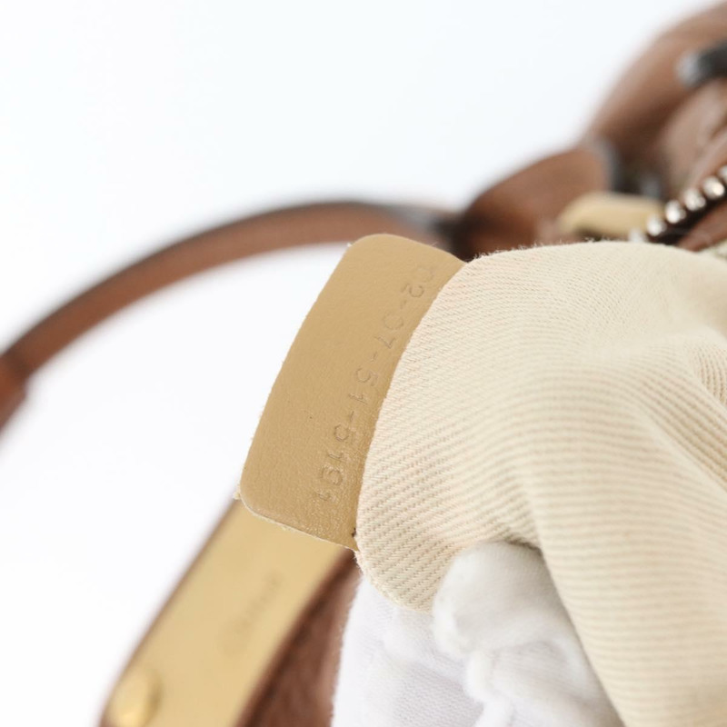 【日本直送】Chloe Paddington 手提包 皮革 棕色 金銀色 正品 BA10764SAV-11