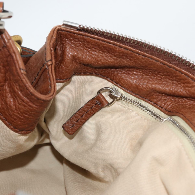 【日本直送】Chloe Paddington 手提包 皮革 棕色 金銀色 正品 BA10764SAV-23
