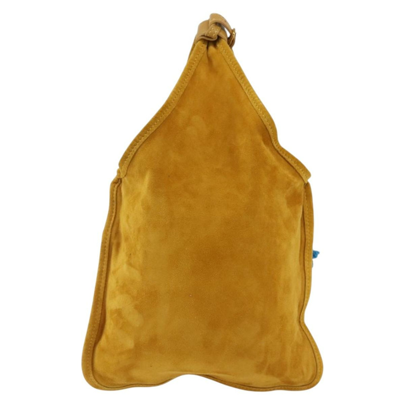 【日本直送】Miu Miu With Tricks 手提包 麂皮 黃色 金色 正品 BA10723SM-1