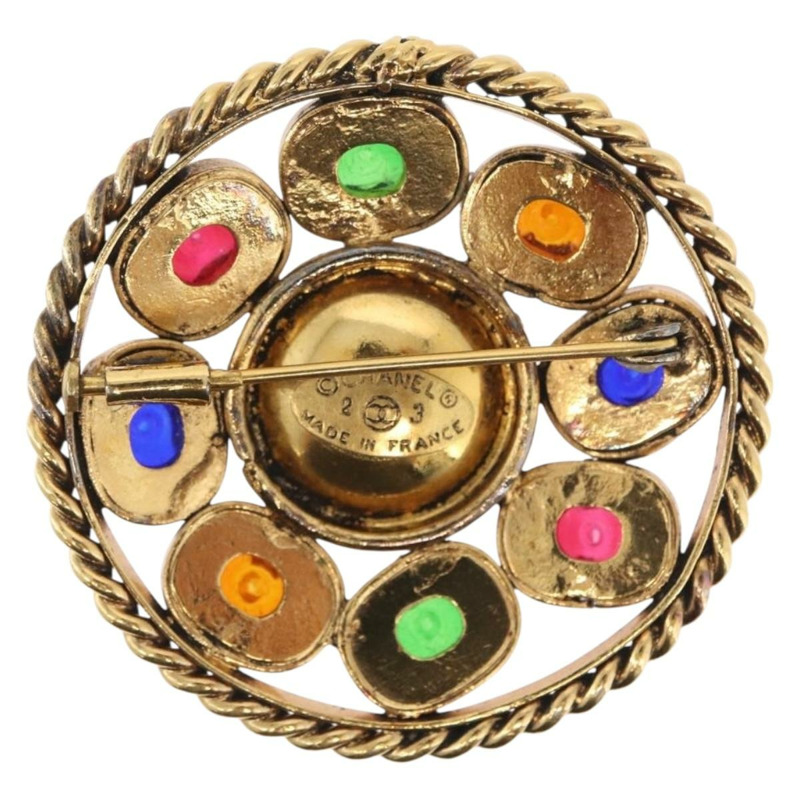 【日本直送】香奈兒 (CHANEL) Gripoa 胸針，金屬金色，CC標誌，編號168062V-2