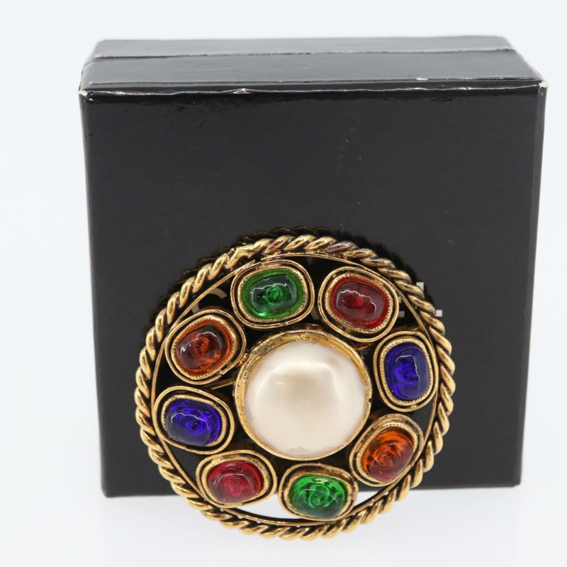 【日本直送】香奈兒 (CHANEL) Gripoa 胸針，金屬金色，CC標誌，編號168062V-6