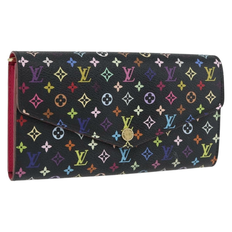 【日本直送】路易威登 (LOUIS VUITTON) 多色 Portefeiulle Sarah 皮夾 黑色 M60668 LV 正品 BA10859V-0