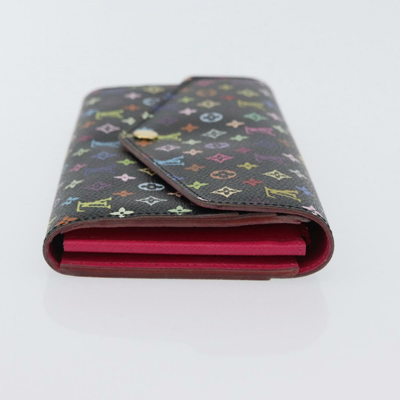 【日本直送】路易威登 (LOUIS VUITTON) 多色 Portefeiulle Sarah 皮夾 黑色 M60668 LV 正品 BA10859V-2