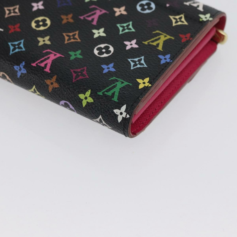 【日本直送】路易威登 (LOUIS VUITTON) 多色 Portefeiulle Sarah 皮夾 黑色 M60668 LV 正品 BA10859V-15