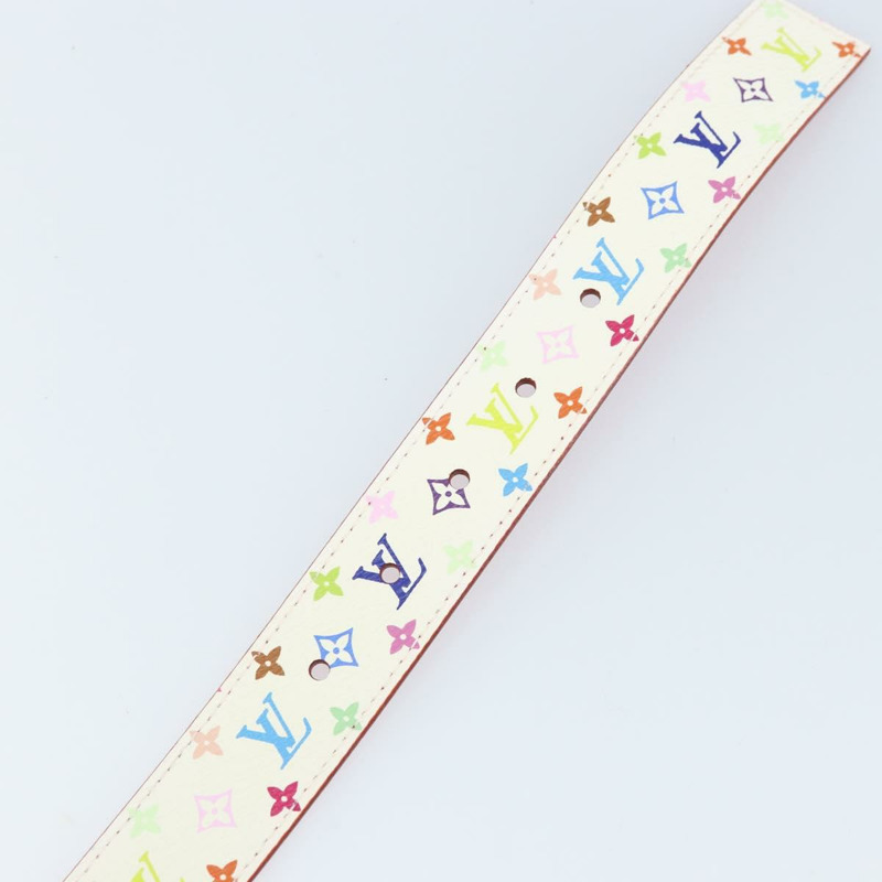 【日本直送】路易威登 Monogram Multicolor Ceinture Carre 腰帶 白色 LV 正品 ki6477-7