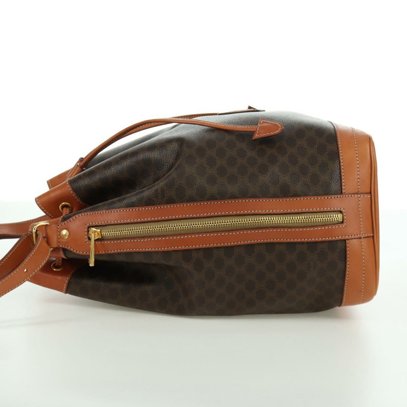 【日本直送】CELINE Macadam帆布肩背包 PVC皮革 棕色 金色 正品 ki6449M-3