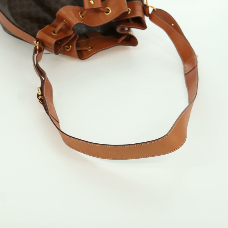 【日本直送】CELINE Macadam帆布肩背包 PVC皮革 棕色 金色 正品 ki6449M-6