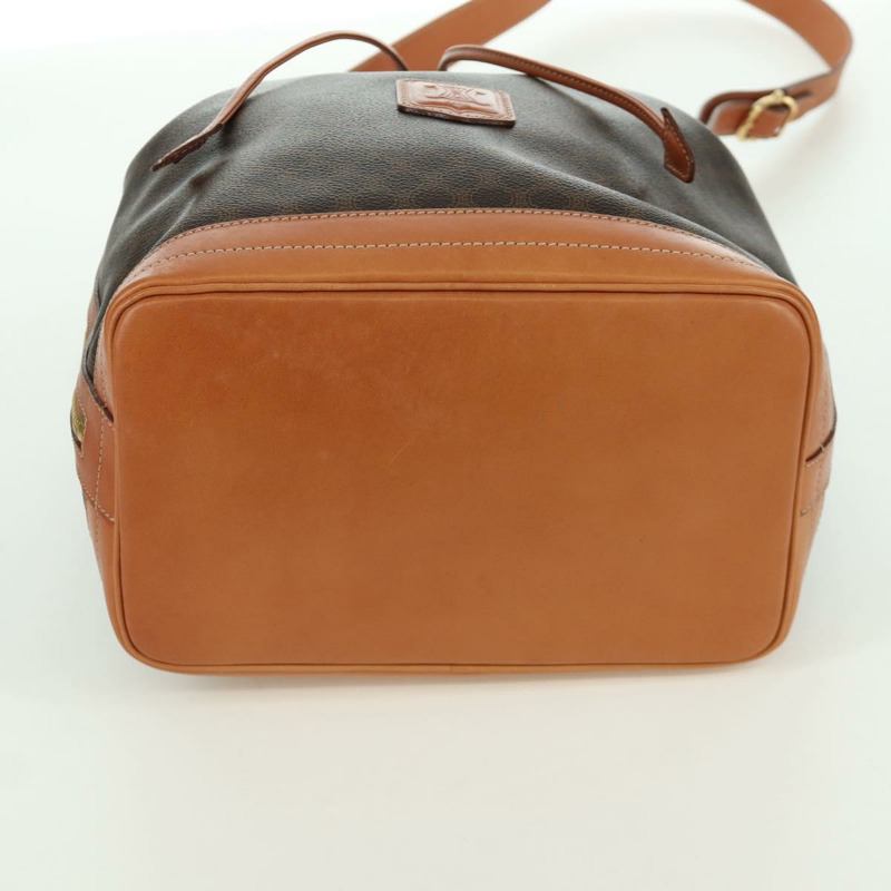 【日本直送】CELINE Macadam帆布肩背包 PVC皮革 棕色 金色 正品 ki6449M-8