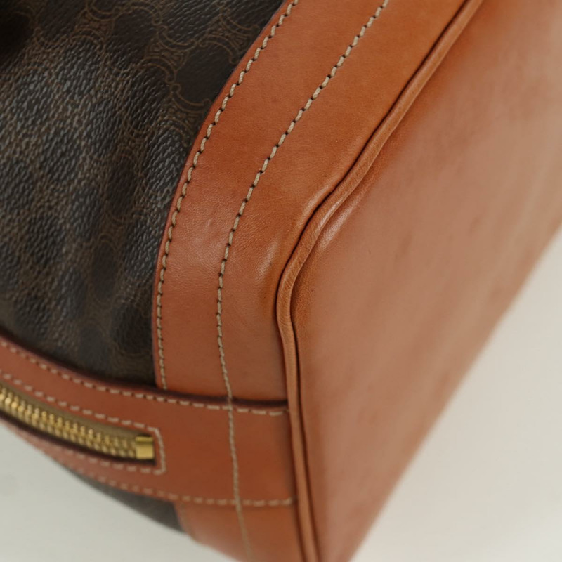 【日本直送】CELINE Macadam帆布肩背包 PVC皮革 棕色 金色 正品 ki6449M-9