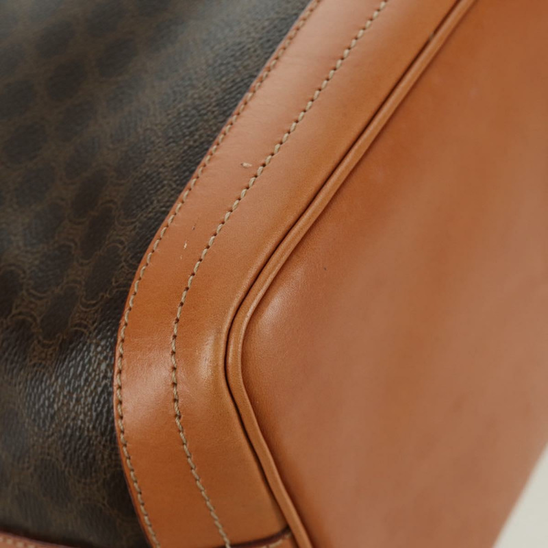 【日本直送】CELINE Macadam帆布肩背包 PVC皮革 棕色 金色 正品 ki6449M-11