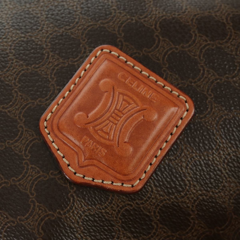 【日本直送】CELINE Macadam帆布肩背包 PVC皮革 棕色 金色 正品 ki6449M-13