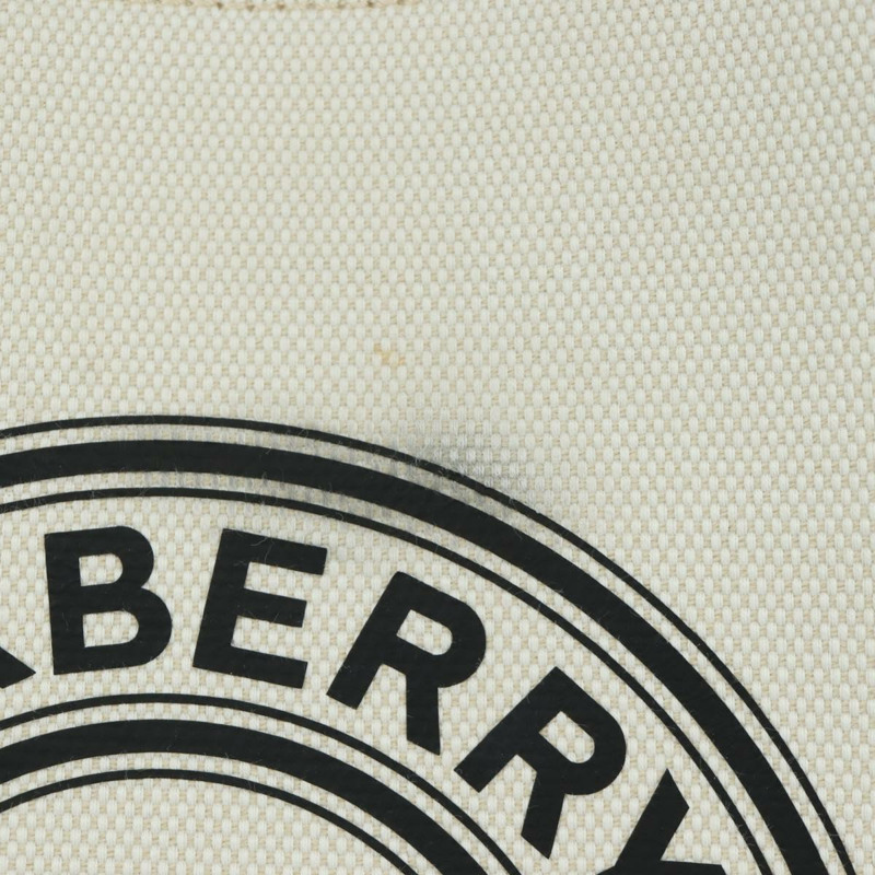 【日本直送】BURBERRY Peggy 水桶包手提包帆布兩用包 白色 黑色 正品 am10836V-2