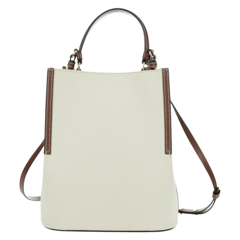 【日本直送】BURBERRY Peggy 水桶包手提包帆布兩用包 白色 黑色 正品 am10836V-3