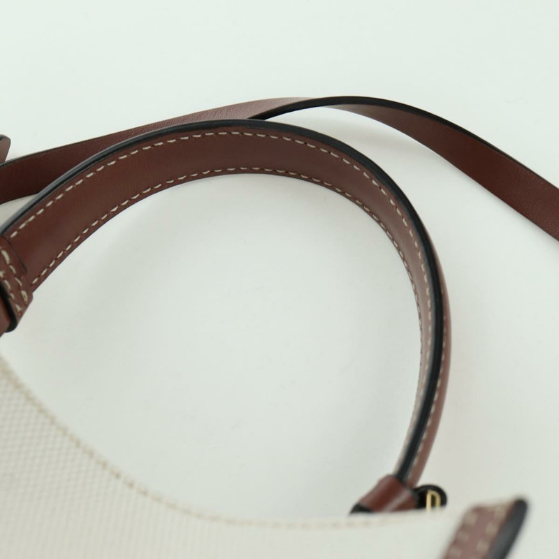 【日本直送】BURBERRY Peggy 水桶包手提包帆布兩用包 白色 黑色 正品 am10836V-9