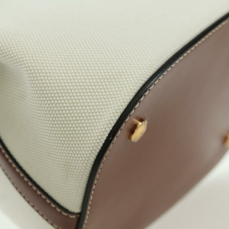 【日本直送】BURBERRY Peggy 水桶包手提包帆布兩用包 白色 黑色 正品 am10836V-16