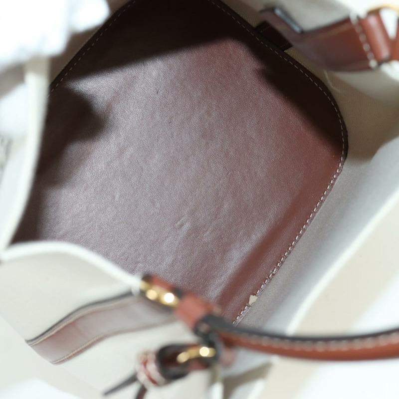 【日本直送】BURBERRY Peggy 水桶包手提包帆布兩用包 白色 黑色 正品 am10836V-19