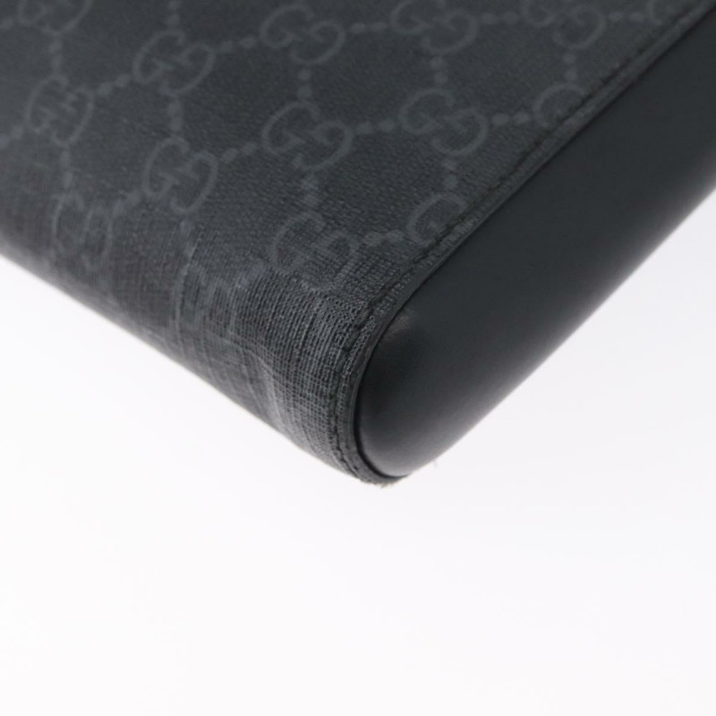 【日本直送】GUCCI GG Supreme Sherry Line 單肩包 PVC 黑色銀色 523599 正品 gh1751-12