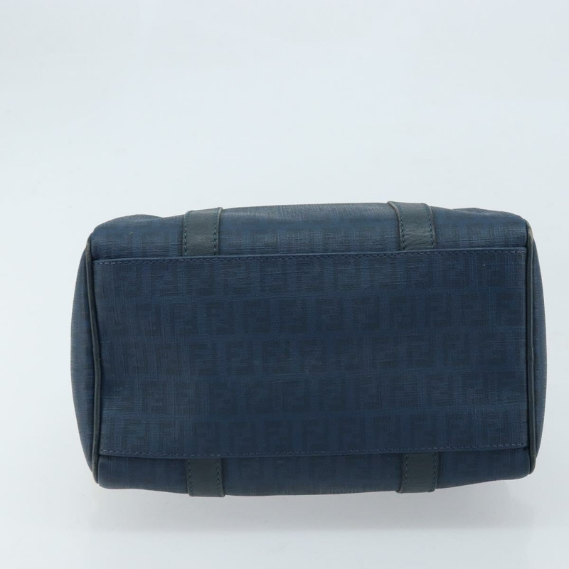 【日本直送】FENDI Zucchino帆布波士頓包 海軍藍 金色 正品 gh1746-8