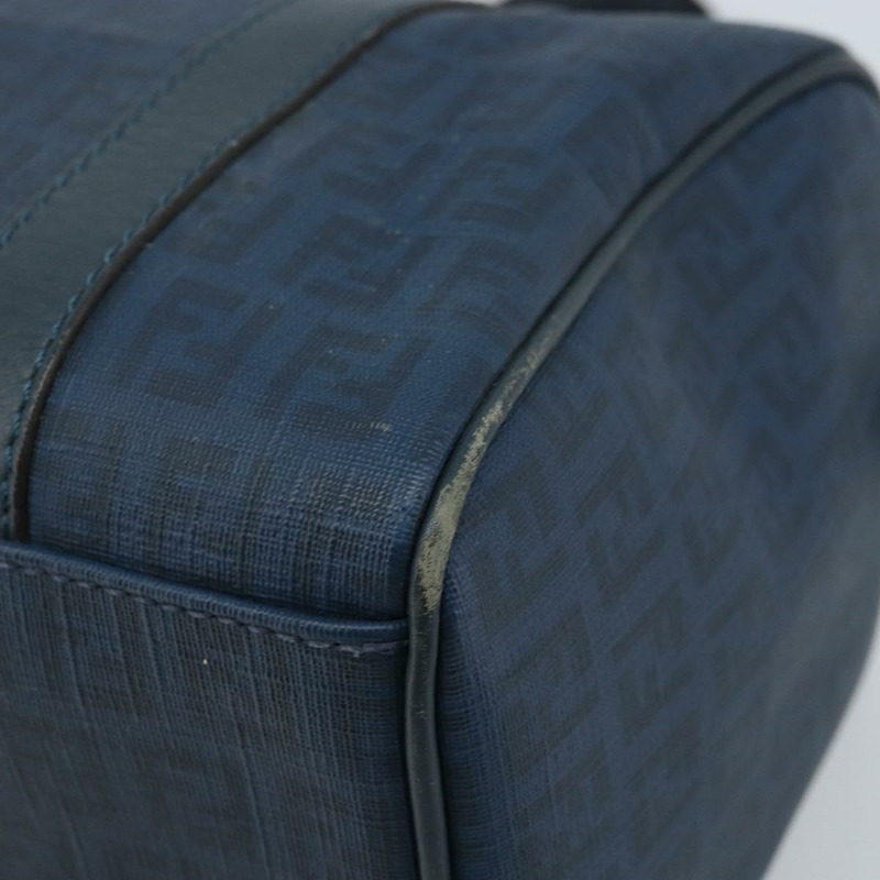 【日本直送】FENDI Zucchino帆布波士頓包 海軍藍 金色 正品 gh1746-9