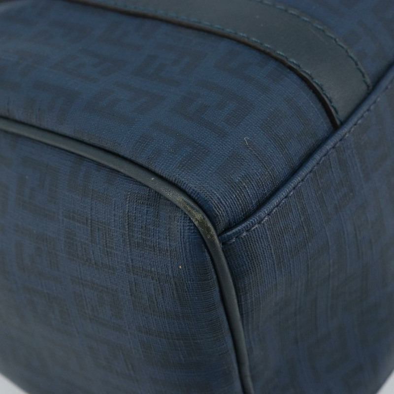 【日本直送】FENDI Zucchino帆布波士頓包 海軍藍 金色 正品 gh1746-10