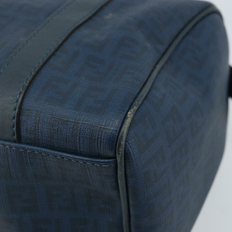 【日本直送】FENDI Zucchino帆布波士頓包 海軍藍 金色 正品 gh1746-11