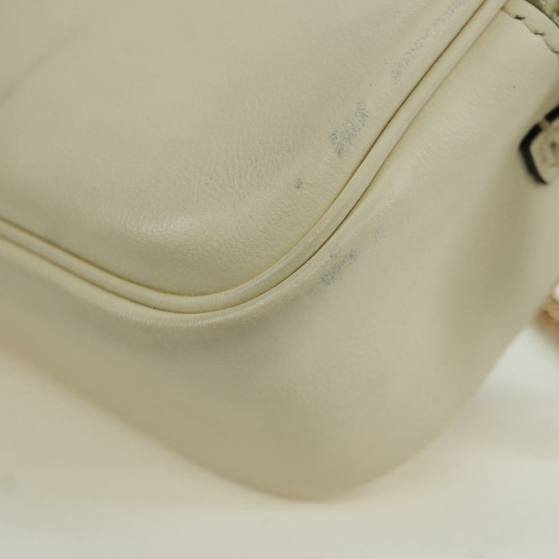【日本直送】FENDI Easy Baguette 鏈條單肩包 皮革 象牙色 金色 正品 173156M-14