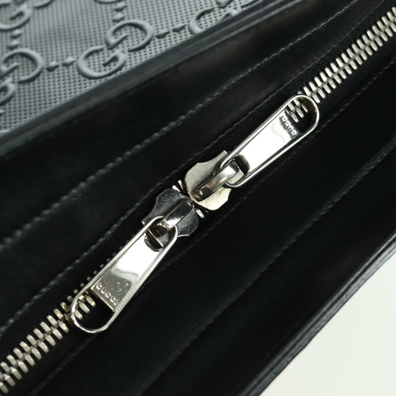 【日本直送】GUCCI GG 壓花手提包 PVC 黑色金色 Auth mr2079V-14