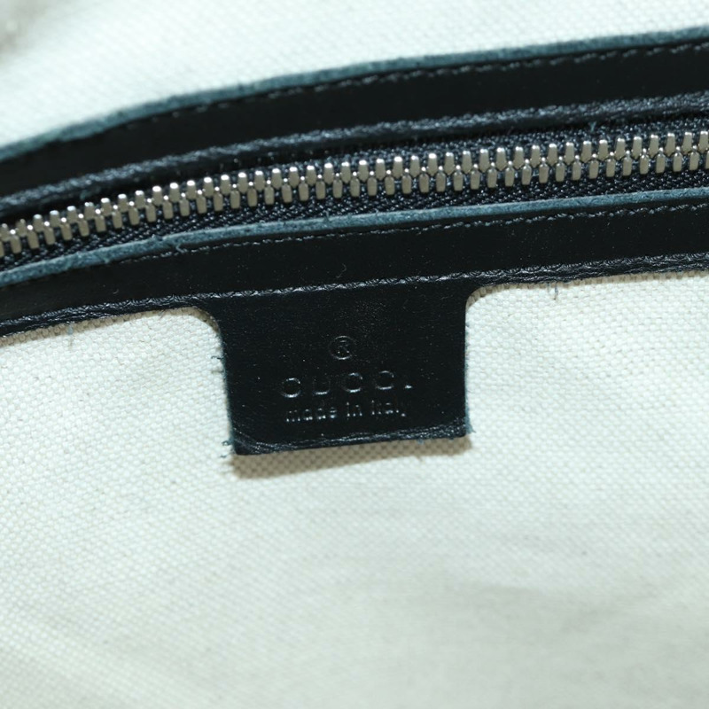 【日本直送】GUCCI GG 壓花手提包 PVC 黑色金色 Auth mr2079V-15