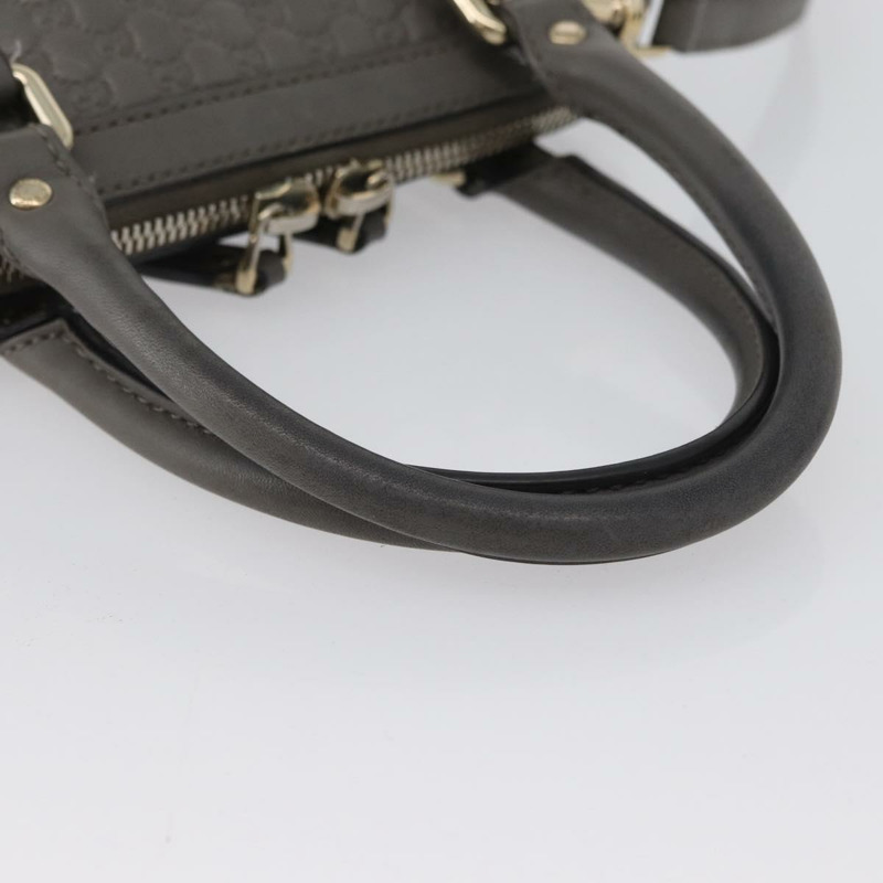 【日本直送】GUCCI Micro GG 帆布 Guccissima 手提包 皮革 2way 灰色金色 449654 Auth mr2015-6