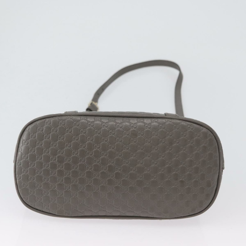 【日本直送】GUCCI Micro GG 帆布 Guccissima 手提包 皮革 2way 灰色金色 449654 Auth mr2015-10