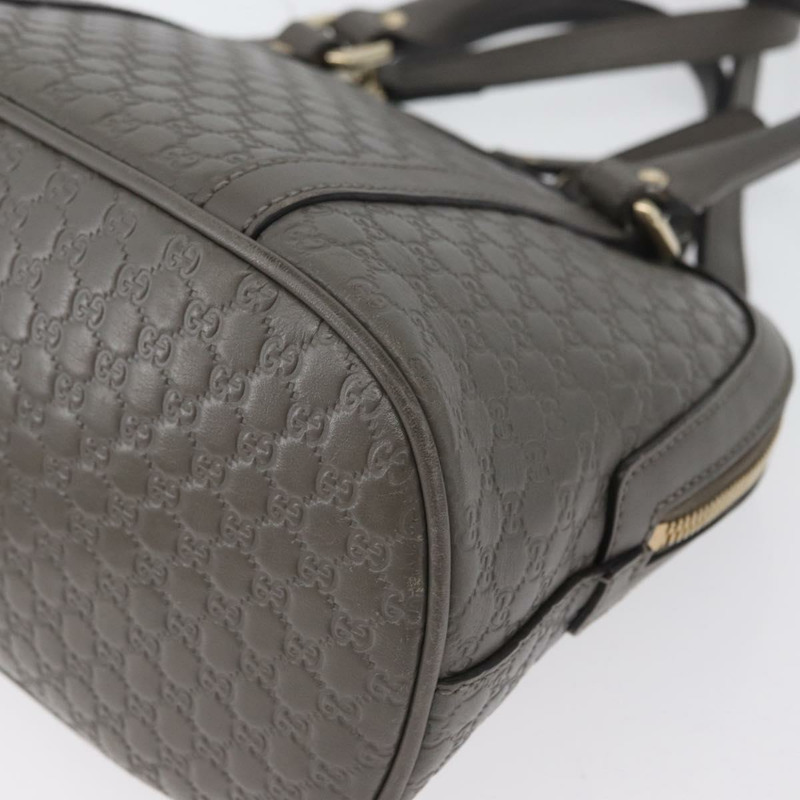 【日本直送】GUCCI Micro GG 帆布 Guccissima 手提包 皮革 2way 灰色金色 449654 Auth mr2015-14