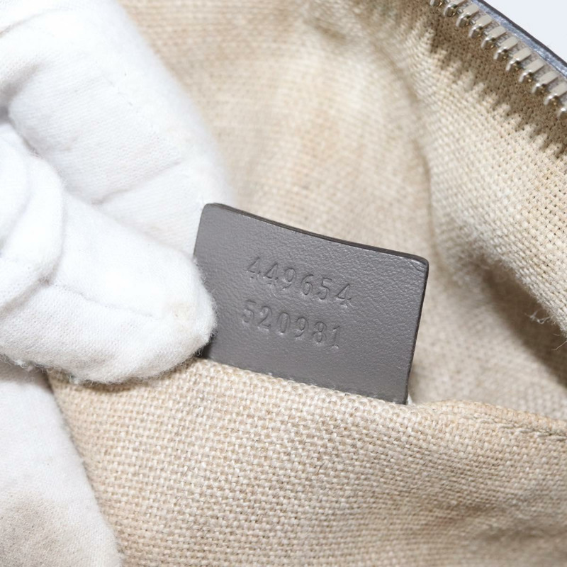 【日本直送】GUCCI Micro GG 帆布 Guccissima 手提包 皮革 2way 灰色金色 449654 Auth mr2015-22