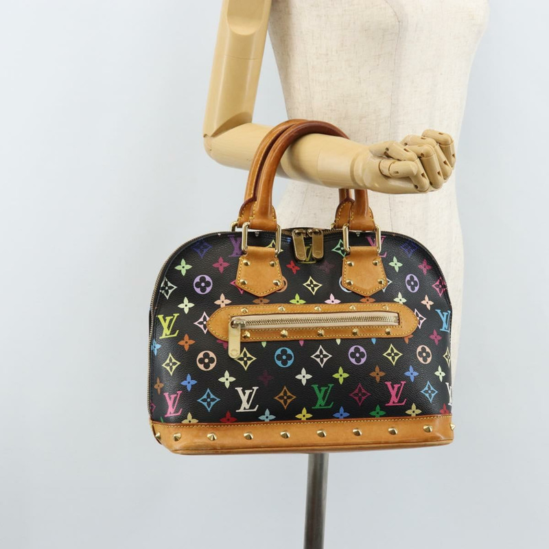 【日本直送】路易威登 Monogram Multicolor Alma 手提包 黑色 M92646 LV 正品 172460A-23
