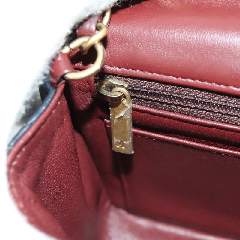 【日本直送】香奈兒 (CHANEL) 迷你絎縫 20 鏈條巴黎漢堡包 棉質海軍藍 CC 正品 172560SAM-23