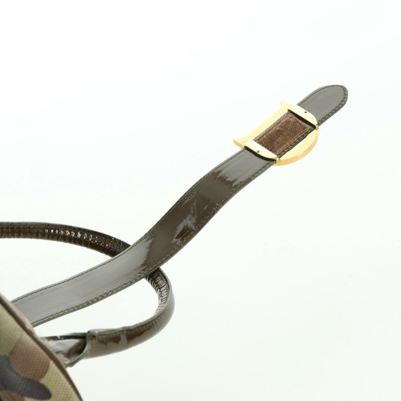 【日本直送】Christian Dior 雙馬鞍迷彩包，皮革材質，綠色金色，正品，貨號 172789SAV-14