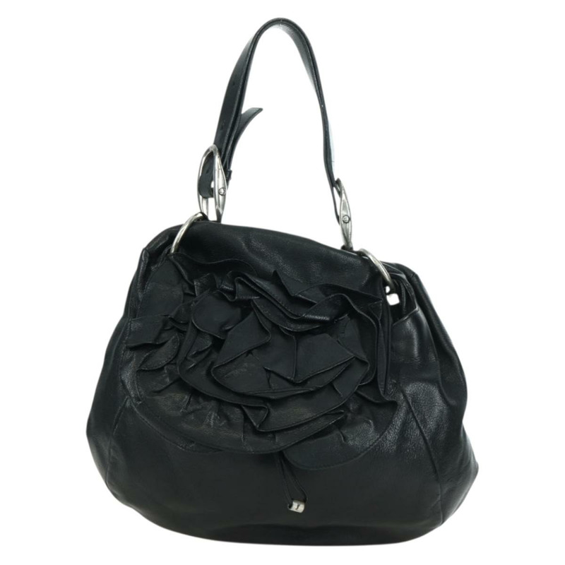【日本直送】SAINT LAURENT 黑色銀色皮革肩背包 正品 172776V-1