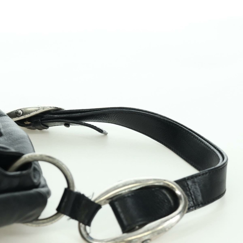 【日本直送】SAINT LAURENT 黑色銀色皮革肩背包 正品 172776V-8
