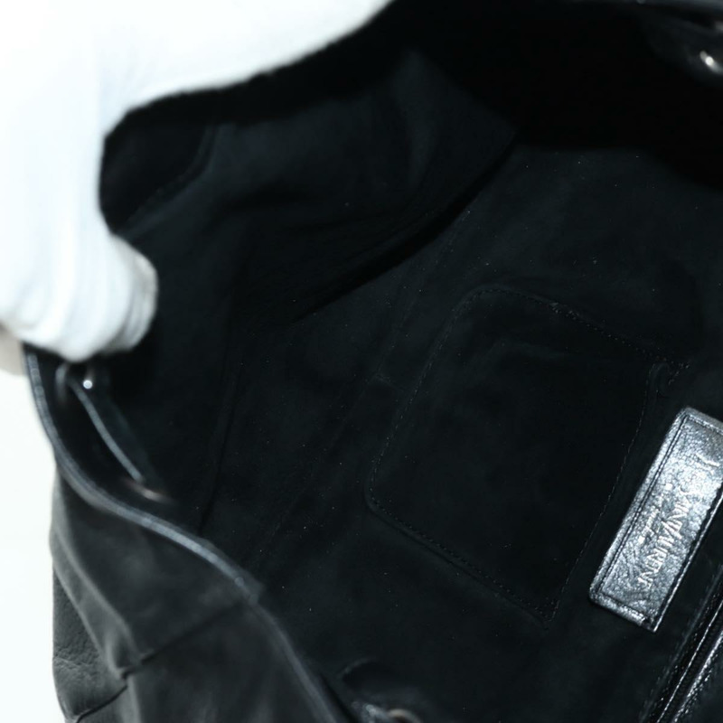 【日本直送】SAINT LAURENT 黑色銀色皮革肩背包 正品 172776V-17