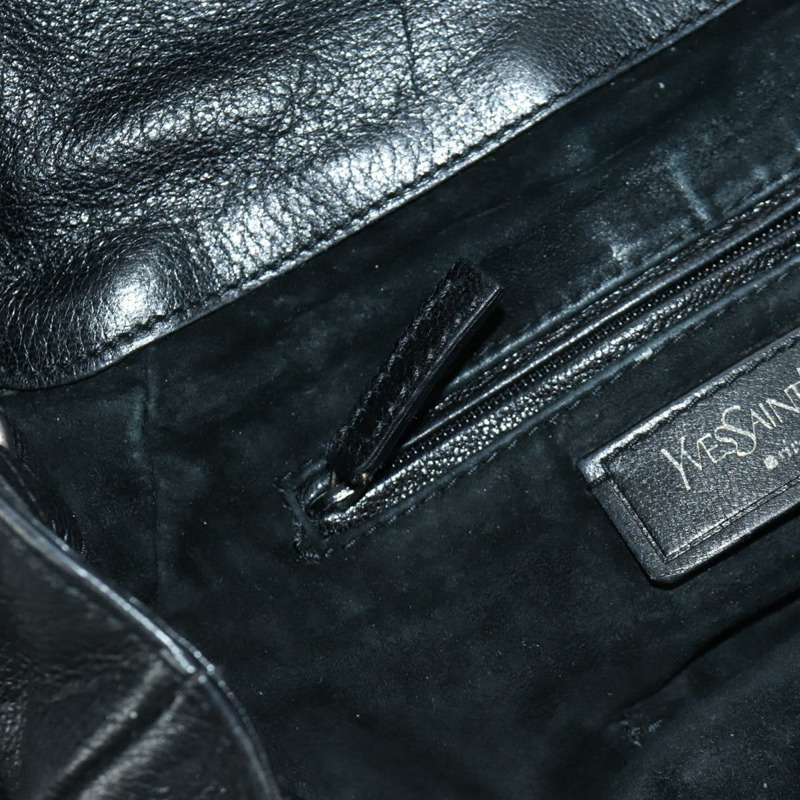 【日本直送】SAINT LAURENT 黑色銀色皮革肩背包 正品 172776V-20