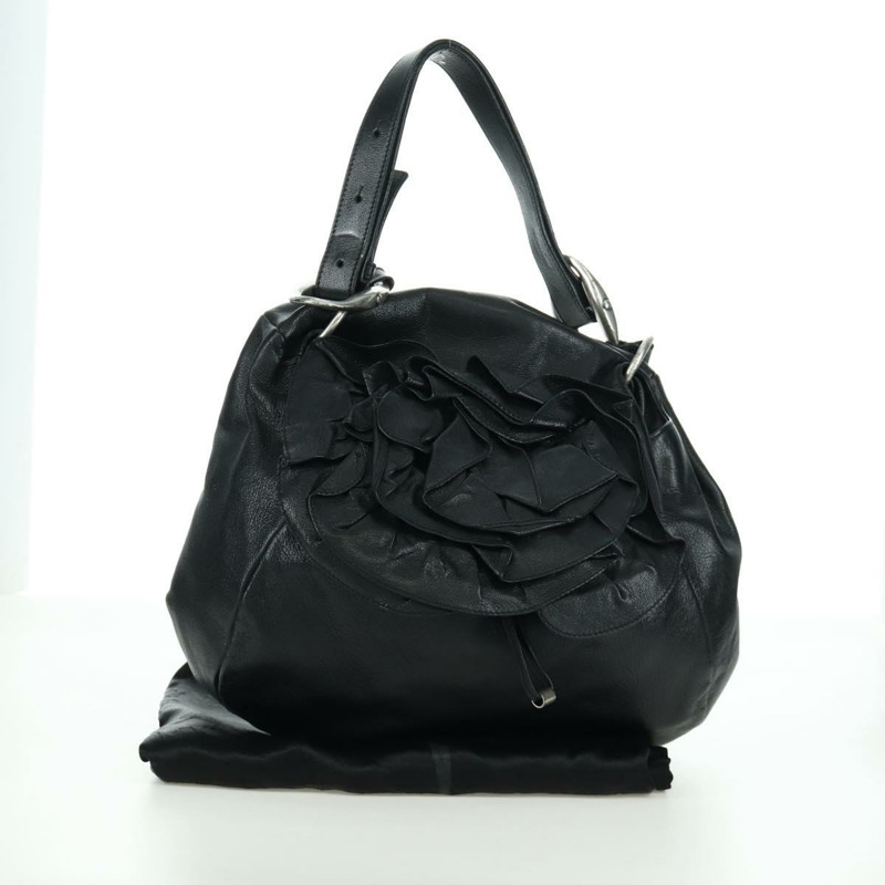 【日本直送】SAINT LAURENT 黑色銀色皮革肩背包 正品 172776V-24