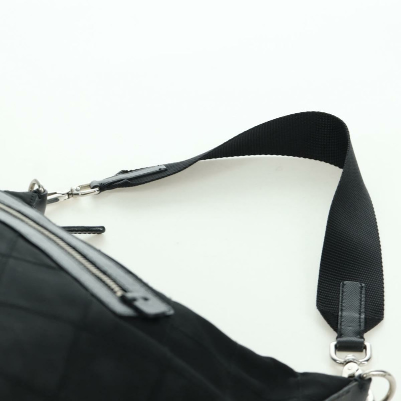 【日本直送】PRADA 絎縫單肩包 尼龍 黑色 銀色 正品 172951V-8