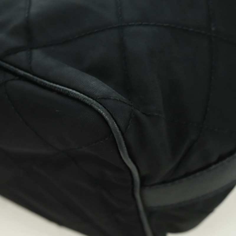 【日本直送】PRADA 絎縫單肩包 尼龍 黑色 銀色 正品 172951V-11