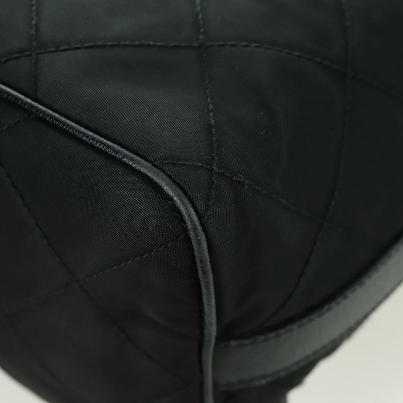 【日本直送】PRADA 絎縫單肩包 尼龍 黑色 銀色 正品 172951V-13