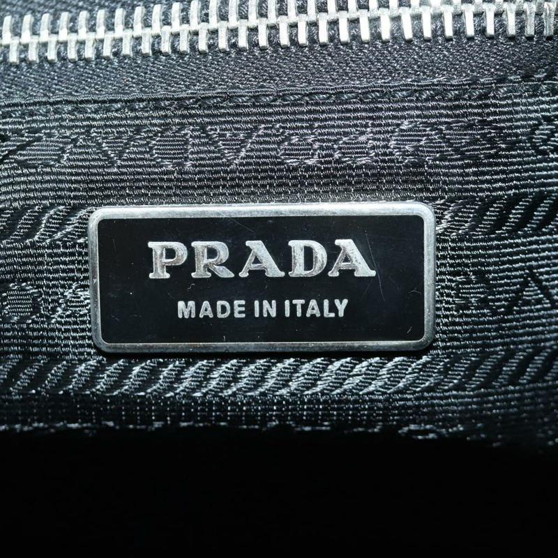 【日本直送】PRADA 絎縫單肩包 尼龍 黑色 銀色 正品 172951V-16