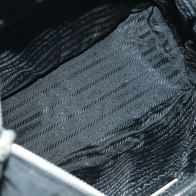 【日本直送】PRADA 絎縫單肩包 尼龍 黑色 銀色 正品 172951V-17